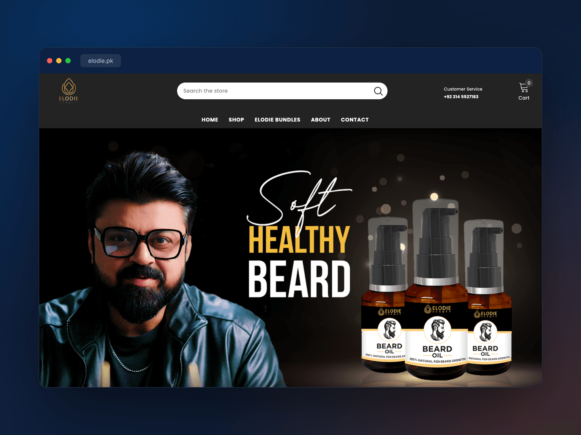 Elodie — a Shopify store for a grooming & skincare brand, in 2 days