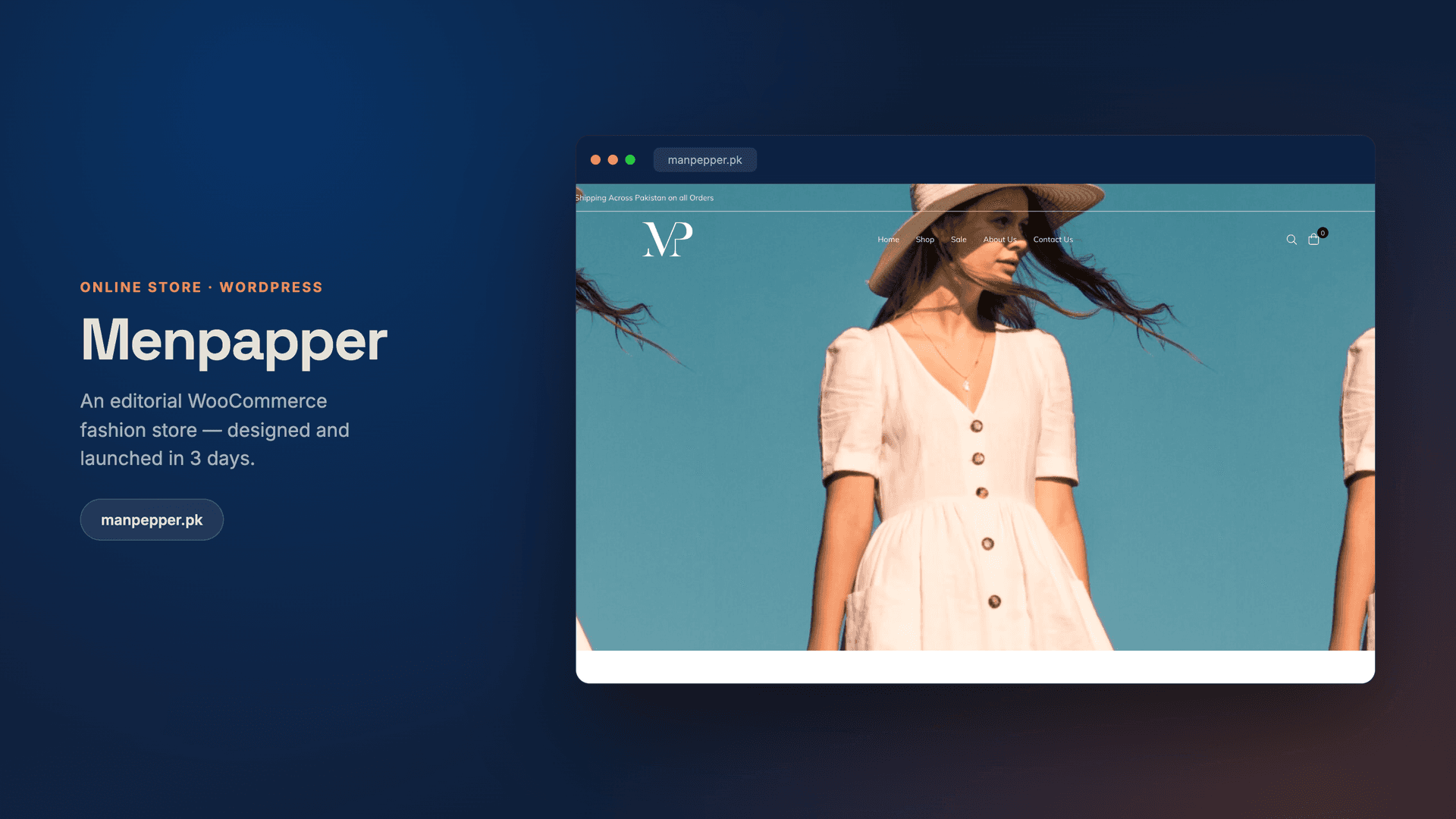 Menpapper — a WooCommerce fashion store in 3 days