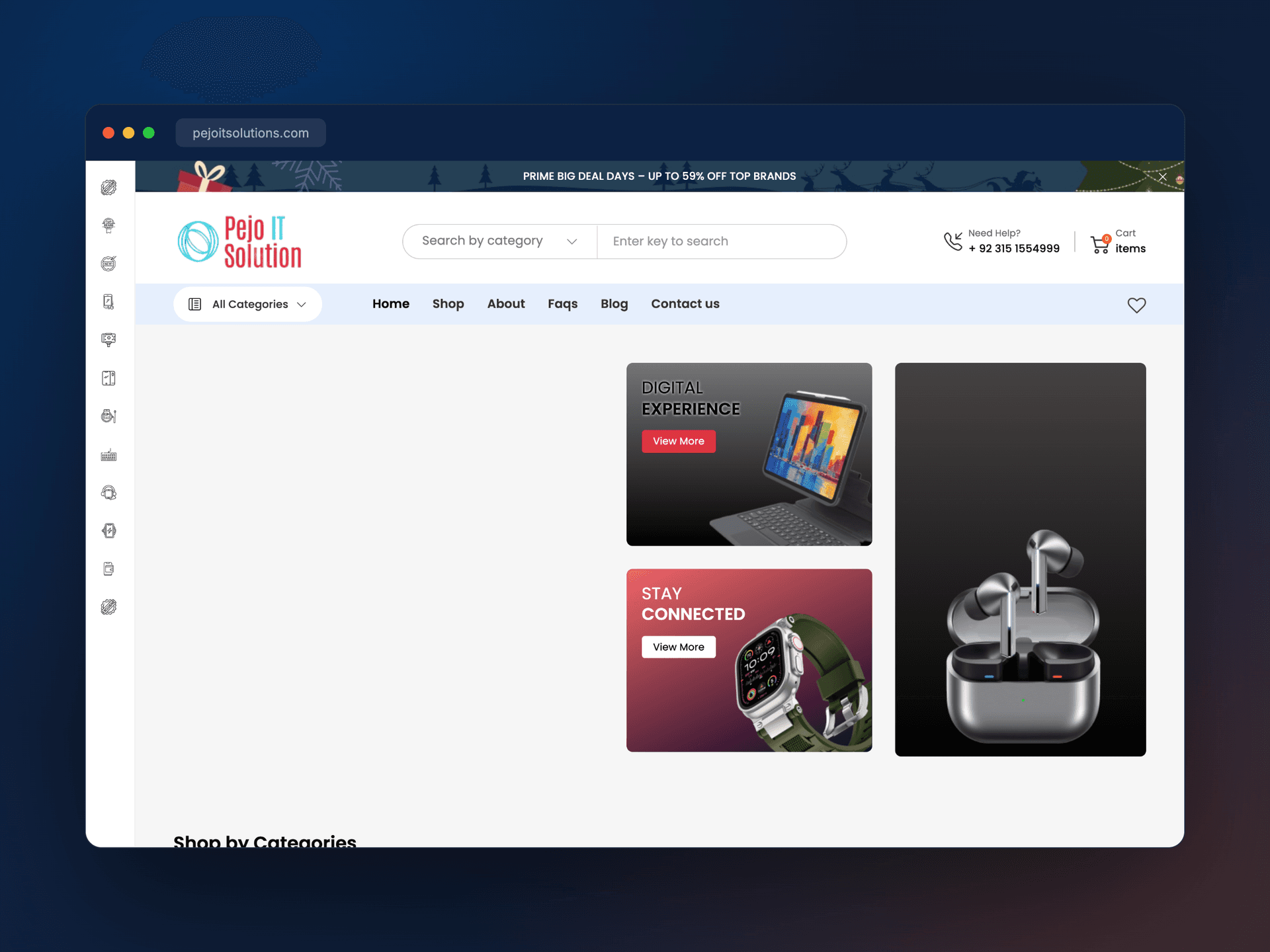 Pejo IT Solutions — a WooCommerce store with PayFast