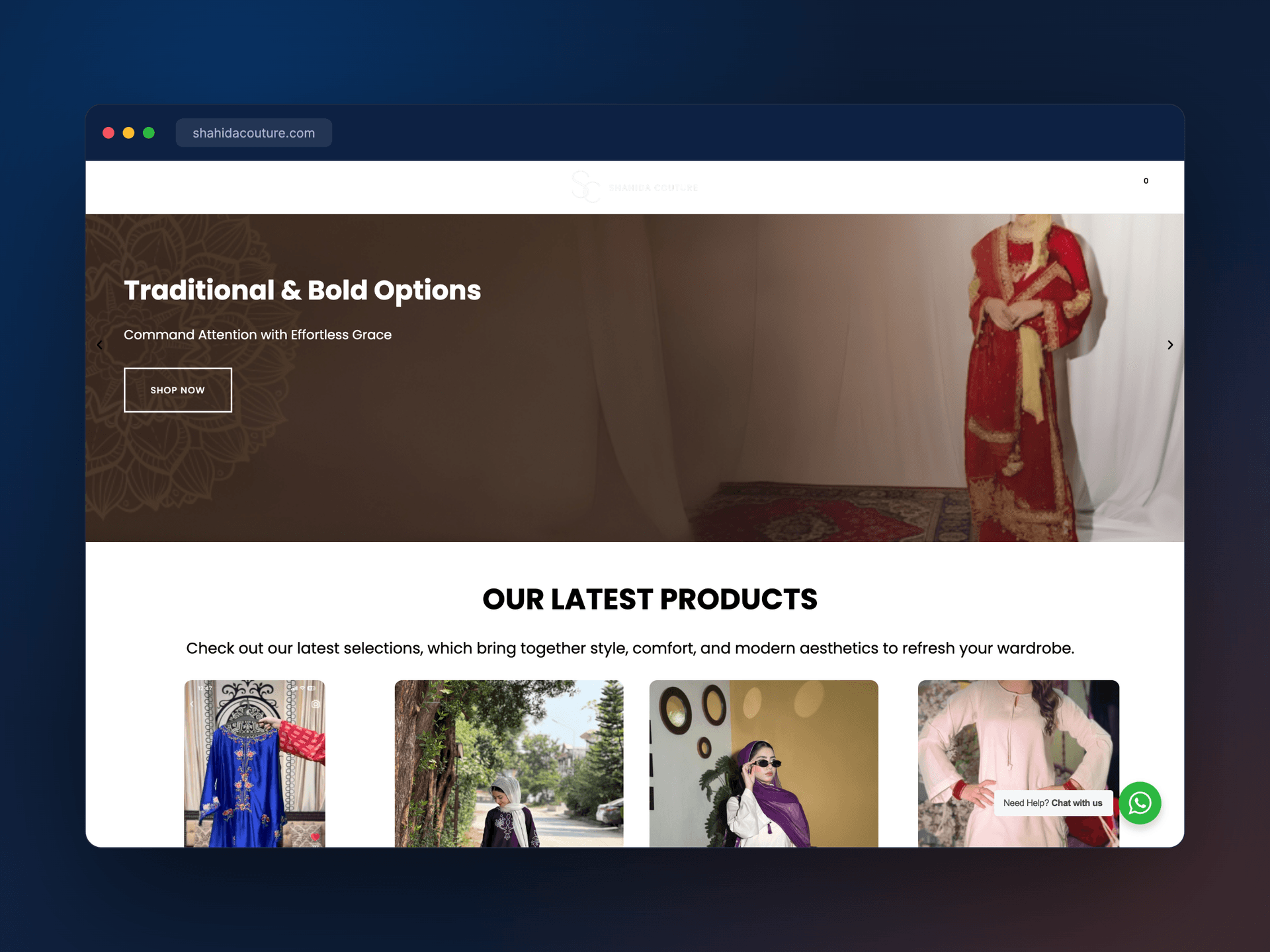Shahida Couture — a WooCommerce fashion store in five days
