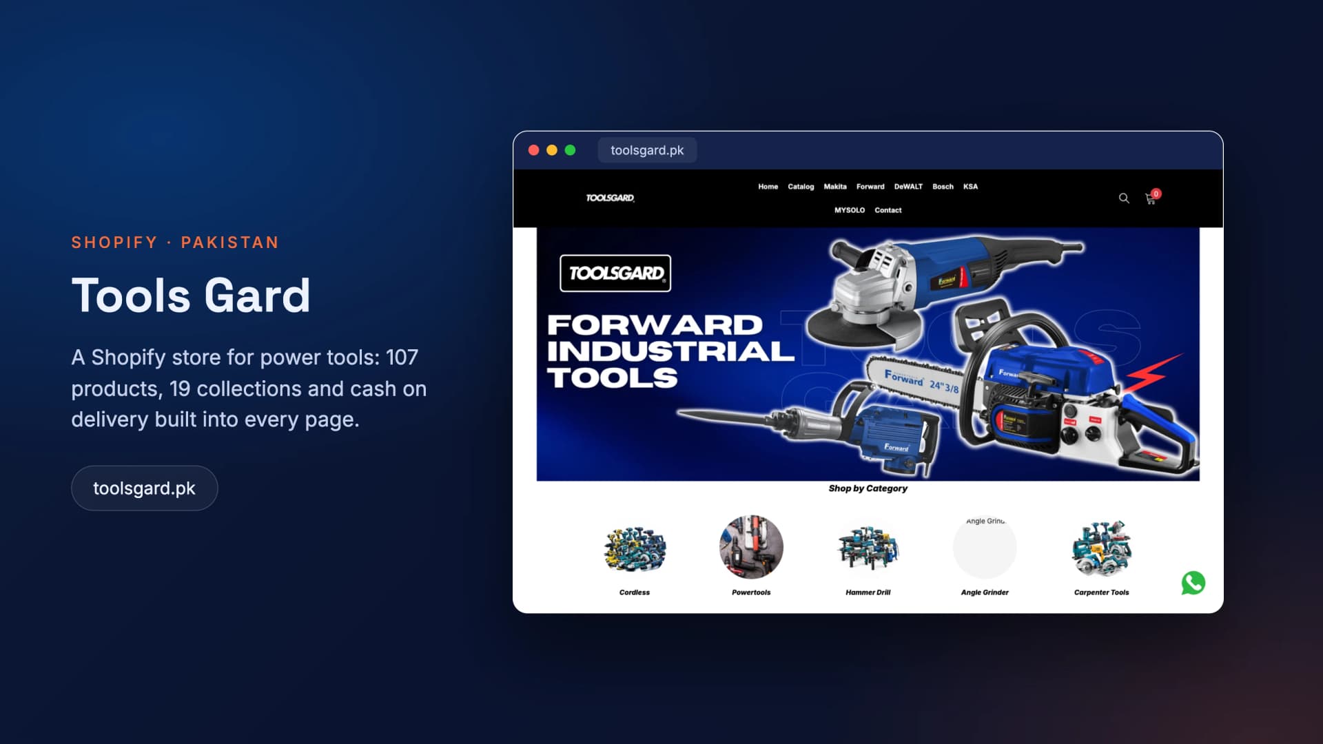 Tools Gard — a Shopify store for power tools in Pakistan