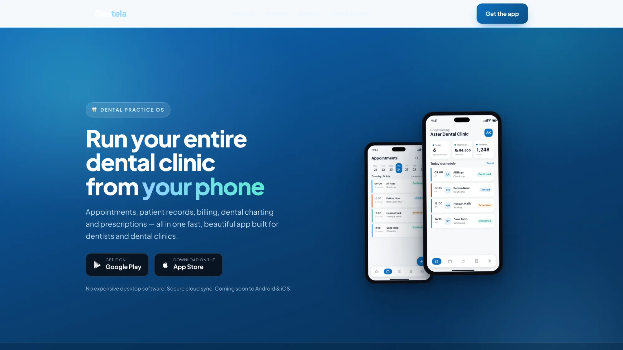 Dentela — the product in use