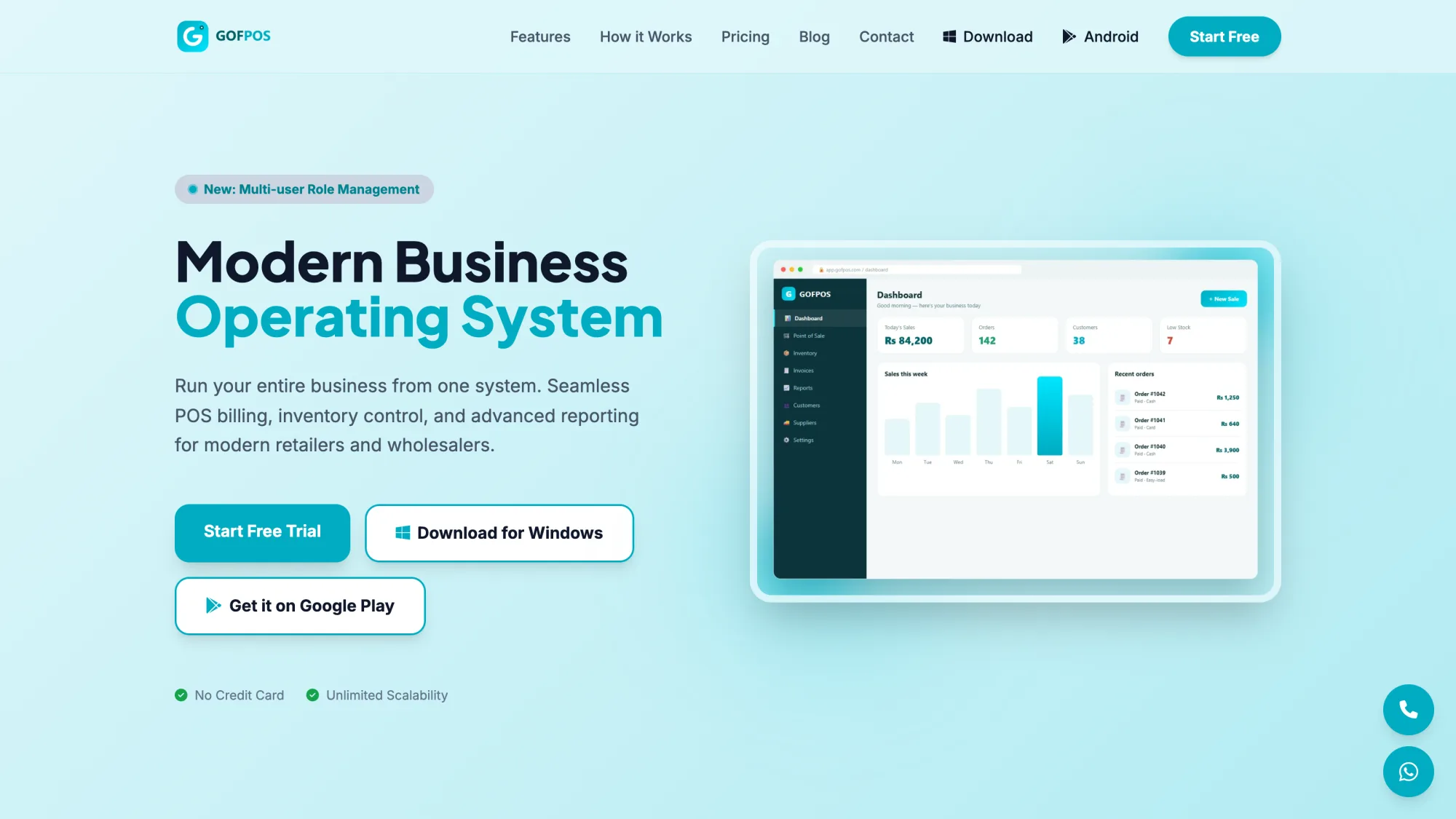 GOFPOS — the product in use
