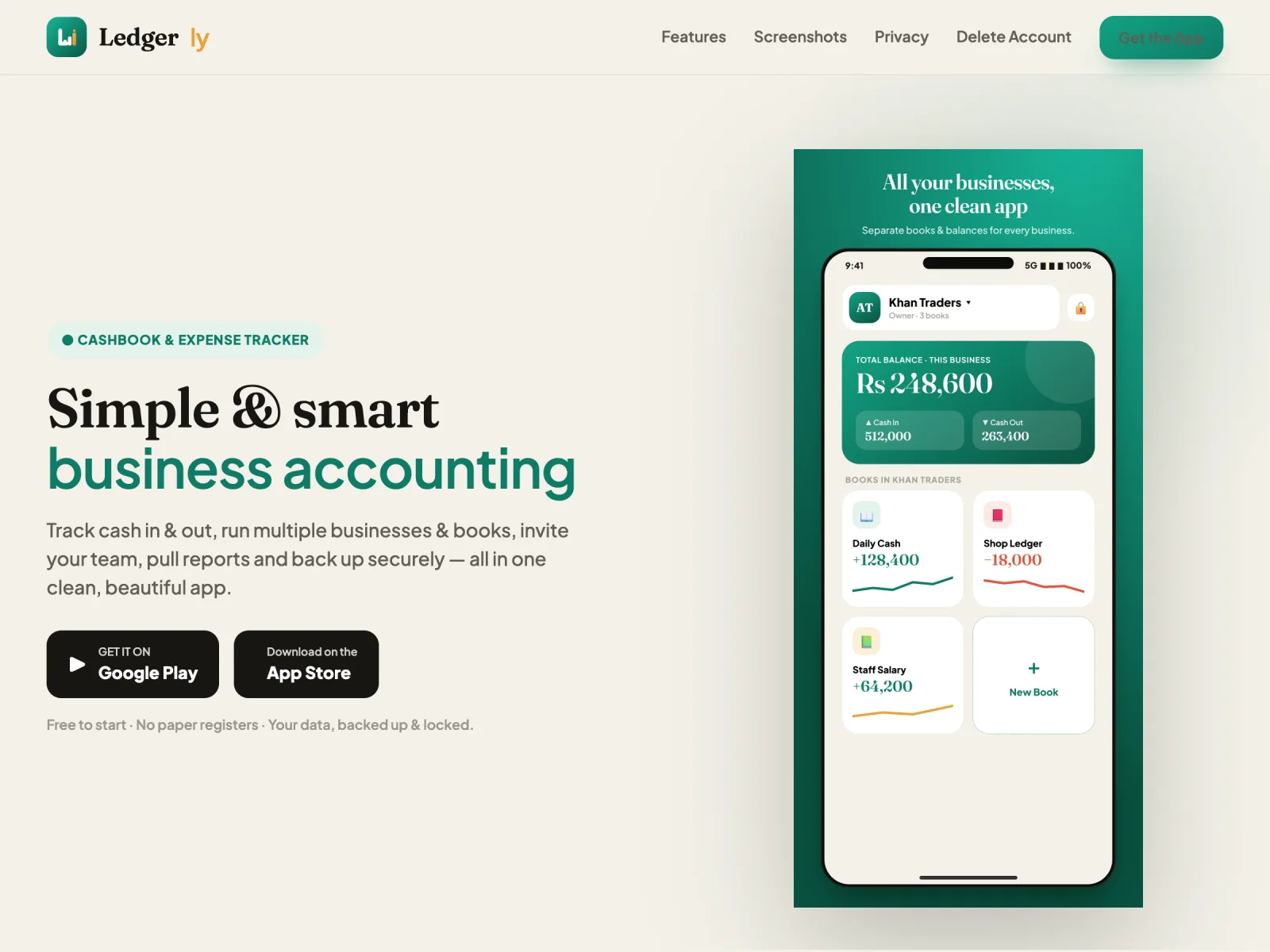 Ledgerly — Simple and smart business accounting.