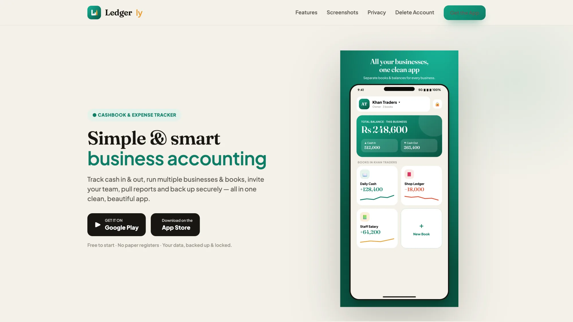 Ledgerly — the product in use