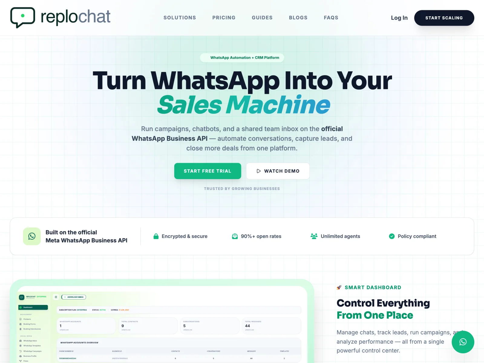 ReploChat — Turn WhatsApp into your sales machine.